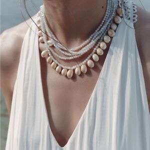 ZARA SHELL SPARKLE NECKLACE NWT